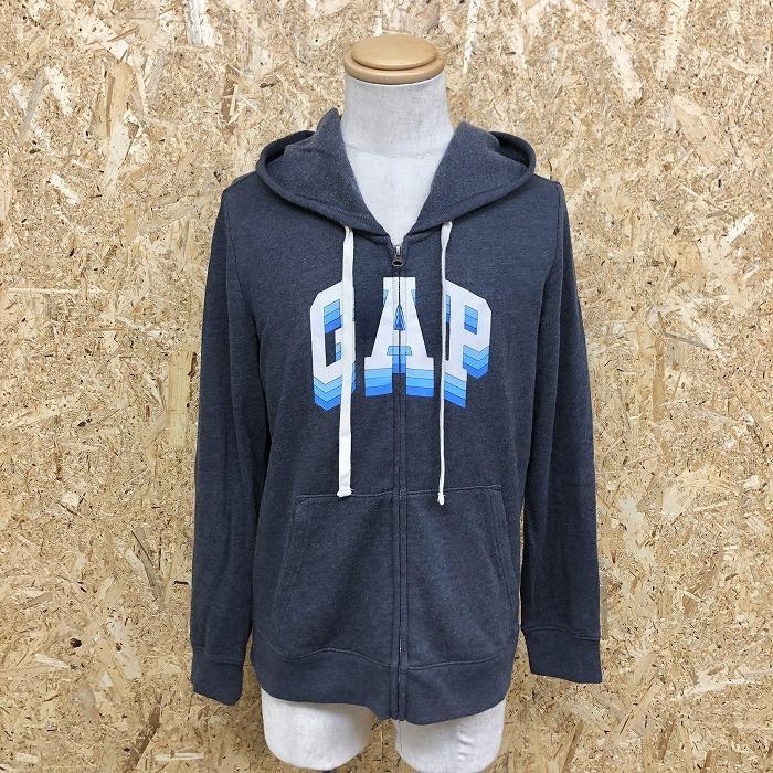 Gap ギャップ M メンズ 若干薄手 スウェットジップパーカー フッディー フーディー 裏起毛 ロゴプリント 長袖 綿 ポリ ヘザーネイビー Cl Undo Rowa ヤフー店 通販 Yahoo ショッピング