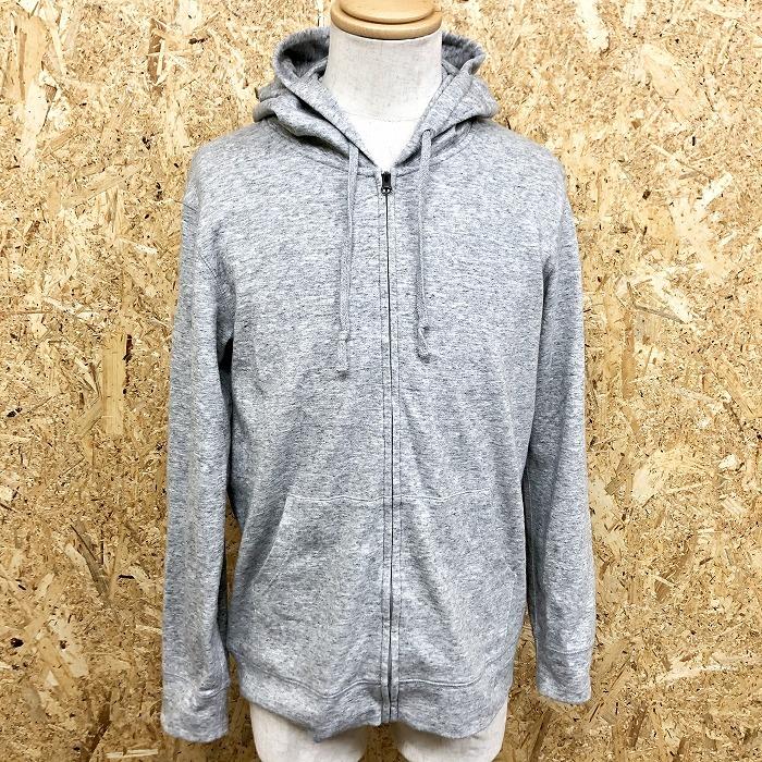 Uniqlo ユニクロ L メンズ 薄手 ジップパーカー フーディー フッディー カットソー 長袖 綿 ポリエステル ヘザーグレー 杢灰色 Cl Undo Rowa ヤフー店 通販 Yahoo ショッピング