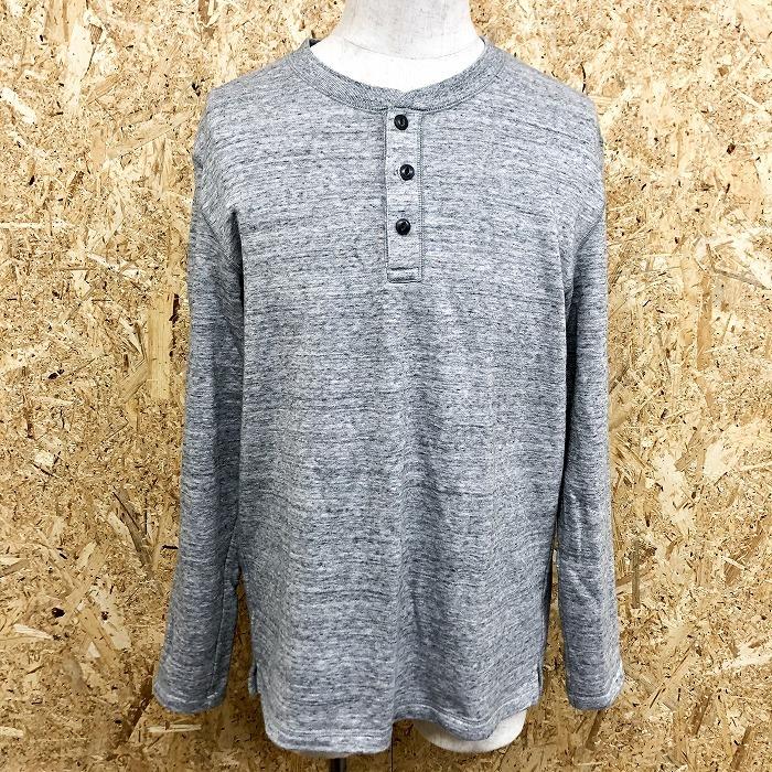 Uniqlo ユニクロ L メンズ スウェットシャツ カットソー 裏毛 ヘンリーネック ロングテール 無地 長袖 綿 ポリエステル ヘザーグレー 灰色 Cl035 Undo Rowa ヤフー店 通販 Yahoo ショッピング