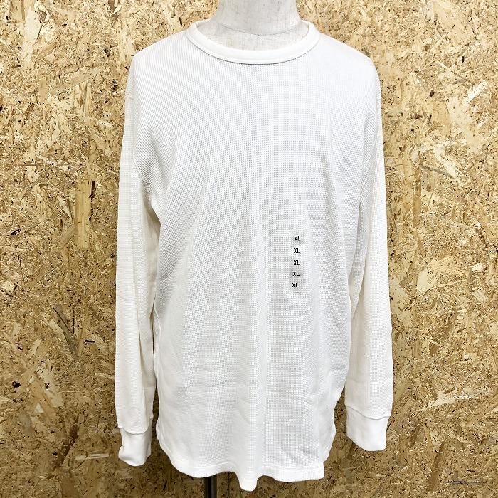 Uniqlo ユニクロ Xl メンズ ワッフルカットソー サーマル ラウンドネック 丸首 無地 長袖 ボックスカット 綿 ポリエステル ホワイト 白 Cl036 Undo Rowa ヤフー店 通販 Yahoo ショッピング