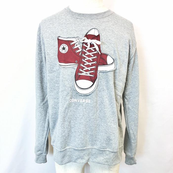 Converse Allstar コンバース オールスター L メンズ スウェットシャツ トレーナー 裏起毛 ロゴ スニーカー プリント 丸首 長袖 杢グレー Cl Undo Rowa ヤフー店 通販 Yahoo ショッピング