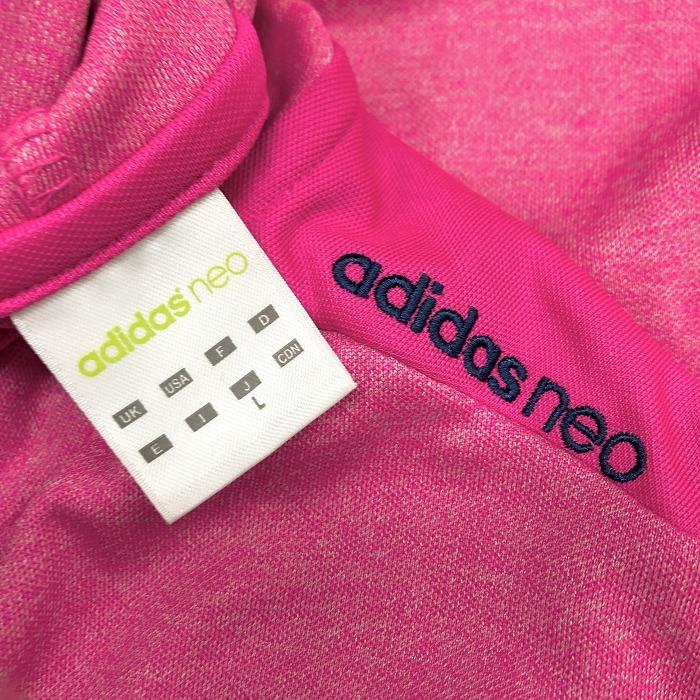 アディダス ネオレーベル adidas NEO LABEL 薄手 ジップアップ パーカー カットソー スポーツ 長袖 ポリ100% L ヘザーピンク レディース｜undo-rowa｜03