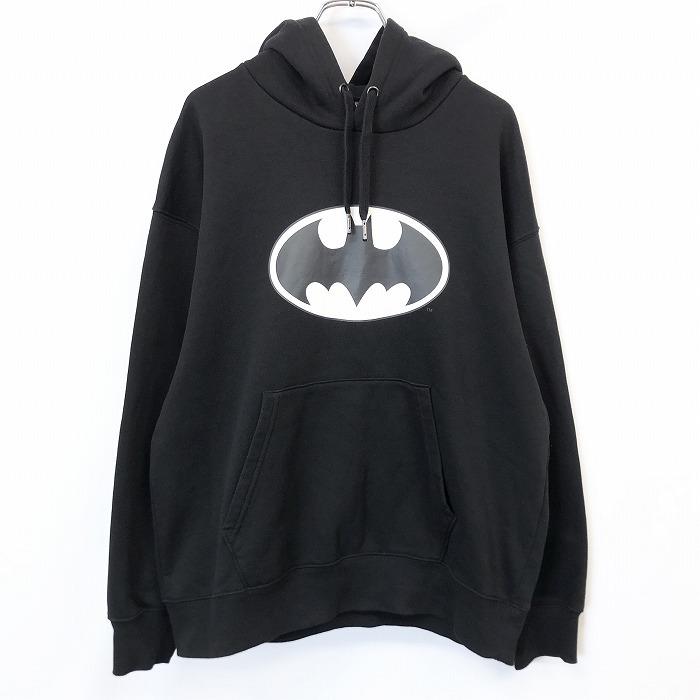 Gu Batman ジーユー バットマン M メンズ スウェット プルオーバー パーカー カットソー 裏起毛 コウモリ プリント 長袖 綿 ポリ 黒 Cl Undo Rowa ヤフー店 通販 Yahoo ショッピング
