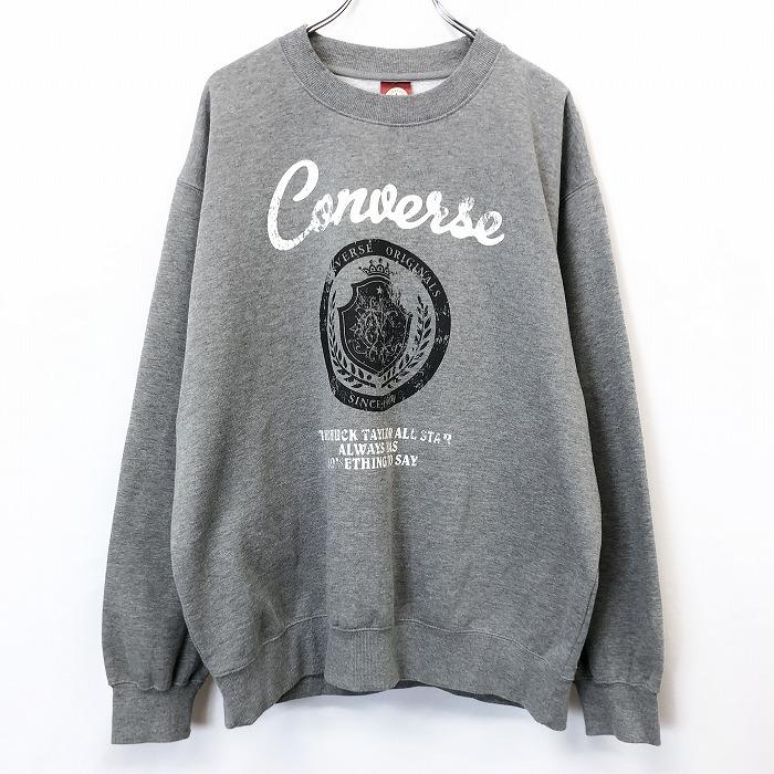 Converse All Star コンバース オールスター 3l メンズ 男性 スウェットシャツ トレーナー 裏起毛 プリント 丸首 長袖 ポリ 綿 杢グレー Cl Undo Rowa ヤフー店 通販 Yahoo ショッピング