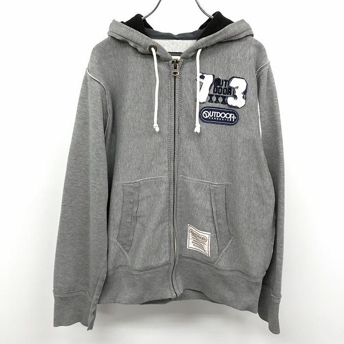アウトドアプロダクツ フード付きパーカー グレー