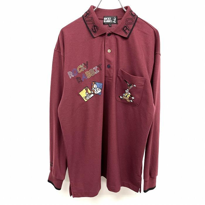 ロッキーラビット ROCKY RABBIT ゴルフ ポロシャツ 長袖 鹿の子