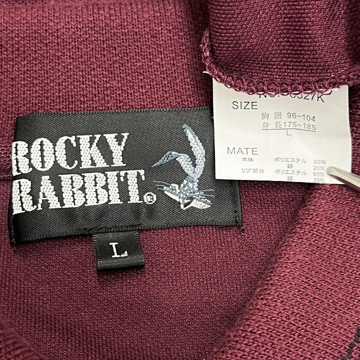 ロッキーラビット ROCKY RABBIT ゴルフ ポロシャツ 長袖 鹿の子 刺繍