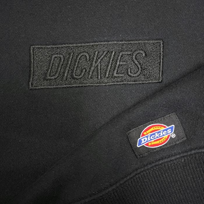 ディッキーズ Dickies トレーナー スウェットシャツ 裏毛 ロゴ刺繍 ロゴパッチ 長袖 丸首 綿100% XS SS ブラック 黒 レディース(メンズ？) | Dickies | 02
