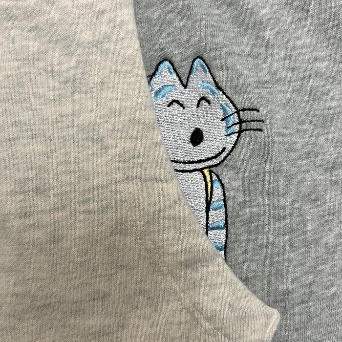 グラニフ|11ぴきのくろねこ graniph|11ぴきのくろねこ スウェットシャツ トレーナー 裏毛 長袖 ポケット 綿100% S ヘザーグレー 売れ筋商品|||レディース Design Tshirts Store graniph グラニフ|11ぴきのくろねこ