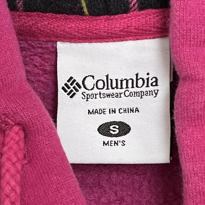 コロンビア パーカー ジップアップ スウェット 裏起毛 長袖 フードにチェック柄裏地 綿×ポリ S パッションピンク ピンク×黒×黄 メンズ | Columbia | 04
