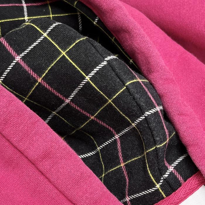 コロンビア パーカー ジップアップ スウェット 裏起毛 長袖 フードにチェック柄裏地 綿×ポリ S パッションピンク ピンク×黒×黄 メンズ | Columbia | 05