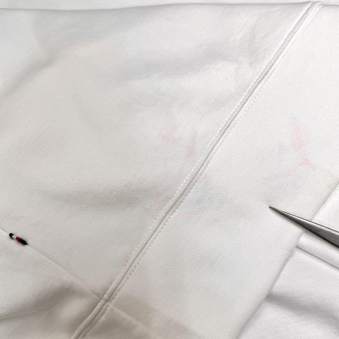 【新品/訳アリ】TOMMY HILFIGER ハイネックカットソー ハーフジップ 長袖 胸にロゴ刺繍 綿×ポリ XL オフホワイト 白系×赤×紺 メンズ | TOMMY HILFIGER | 05