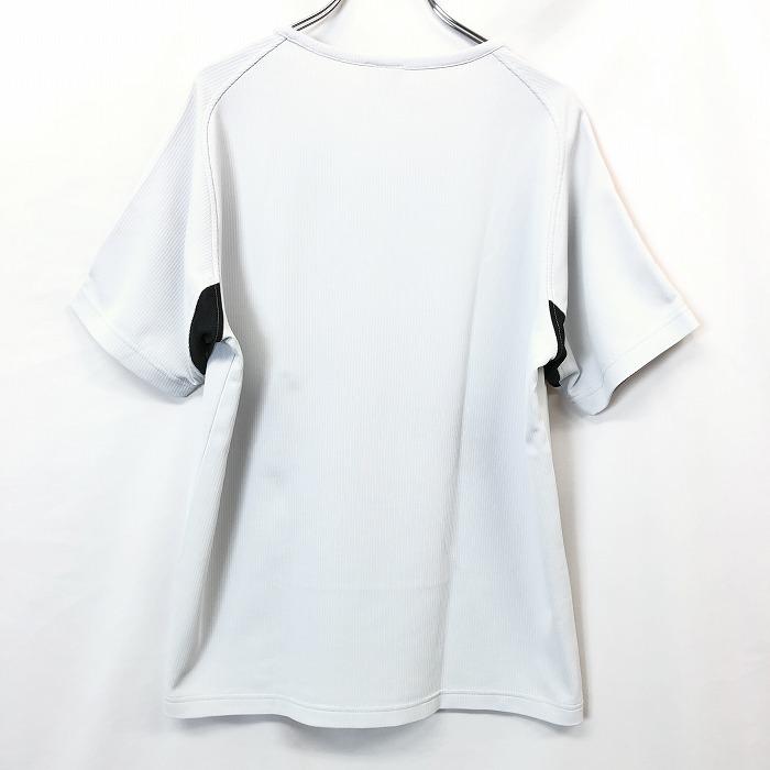 ダンロップ DUNLOP スポーツ Tシャツ カットソー ロゴ刺繍 ラグラン 半袖 日本製 ポリ100% M ライトグレーブルー・オフホワイト系 メンズ｜undo-rowa｜02