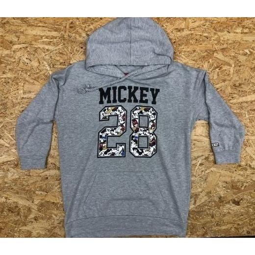 Disney ディズニー Lサイズ メンズ スウェットパーカー 裏毛 プルオーバー 半端袖 フロントプリント Mickey ミッキーマウス 28 杢グレー Cs Undo Rowa ヤフー店 通販 Yahoo ショッピング