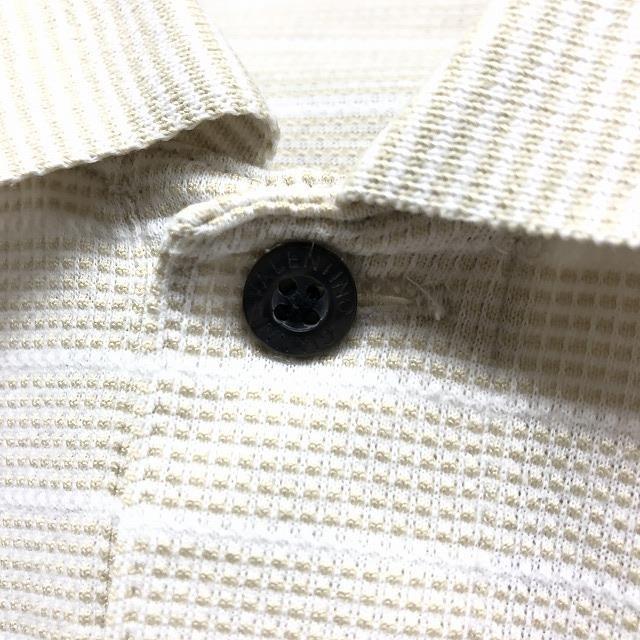 GIANNI VALENTINO ジャンニヴァレンチノ M メンズ ポロシャツ ワンポイントロゴ スプリット糸の刺繍 半袖 綿×ポリ グレージュ系×ホワイト |  | 02