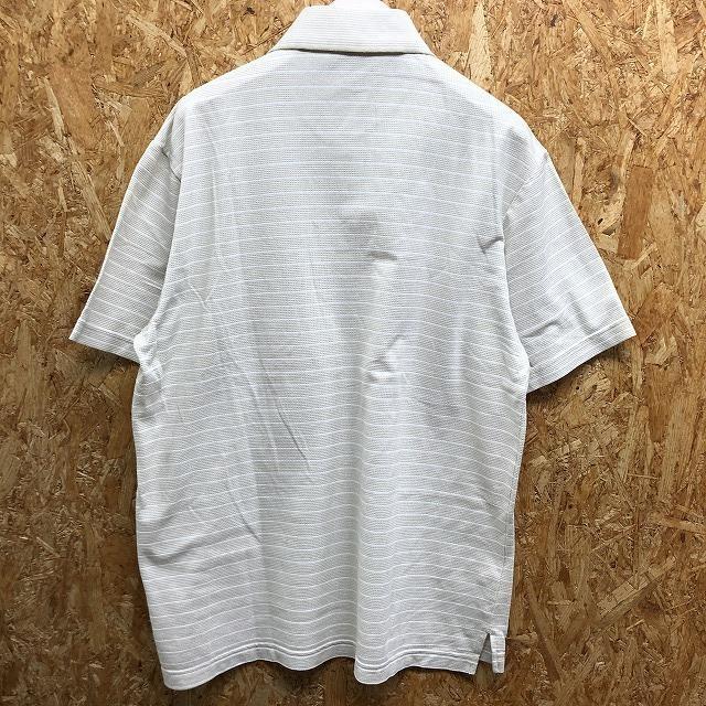GIANNI VALENTINO ジャンニヴァレンチノ M メンズ ポロシャツ ワンポイントロゴ スプリット糸の刺繍 半袖 綿×ポリ グレージュ系×ホワイト |  | 07