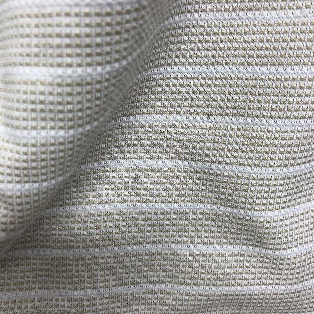 GIANNI VALENTINO ジャンニヴァレンチノ M メンズ ポロシャツ ワンポイントロゴ スプリット糸の刺繍 半袖 綿×ポリ グレージュ系×ホワイト |  | 08