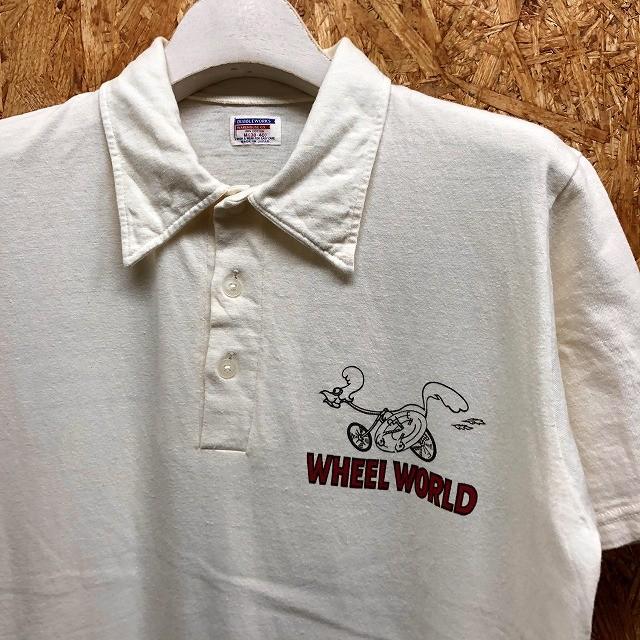 日本製 Dubble Works ダブルワークス M メンズ ポロシャツ 両面プリント イラスト 英字 カットソー 半袖 綿100 ヘザーアイボリー Cs Undo Rowa ヤフー店 通販 Yahoo ショッピング