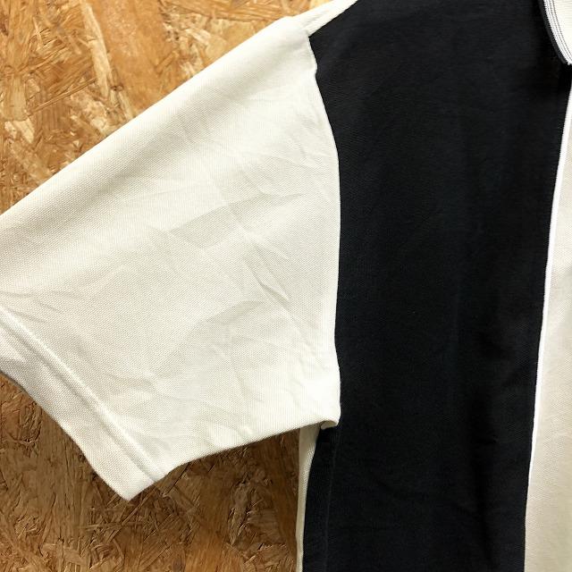 DUNLOP MOTORSPORT ダンロップ S メンズ 若干薄手 ポロシャツ 鹿の子 ロゴワッペン 長袖 ポリ×綿 グリーングレージュ×ブラック×ホワイト | DUNLOP | 02