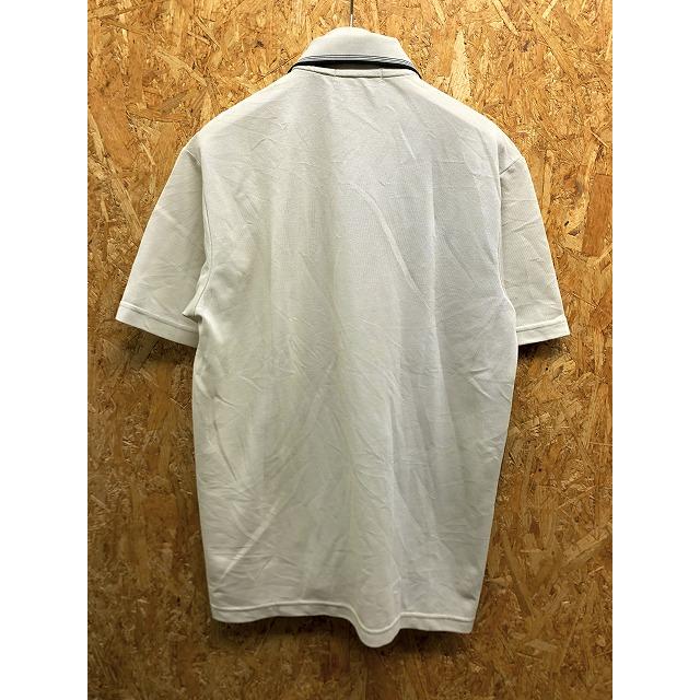 DUNLOP MOTORSPORT ダンロップ S メンズ 若干薄手 ポロシャツ 鹿の子 ロゴワッペン 長袖 ポリ×綿 グリーングレージュ×ブラック×ホワイト | DUNLOP | 04