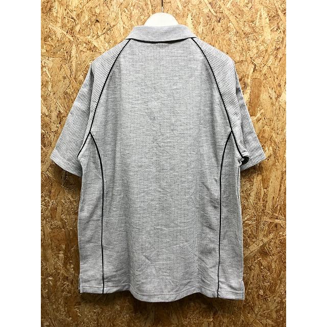 HEAD ヘッド L メンズ ポロシャツ ハーフジップ 肩から袖にロゴテープ ラグラン カットソー 半袖 ポリエステル100% ヘザーグレー | NANEA | 04