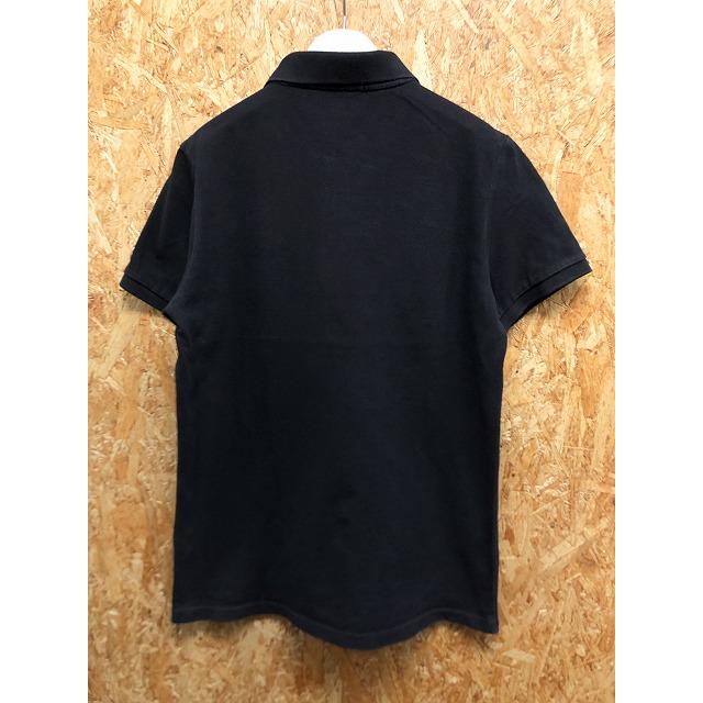 HERMES 大きめ 鹿の子 ポロシャツ サイズM イタリア製 ブラック nomiamo（ノミアモ）コットン鹿の子 製品染めポロシャツ
