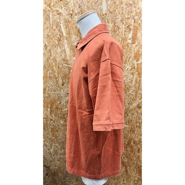 POSTAAEREA ポロシャツ 背中に数字ワッペン 生地感しっかりめ ラバーボタン カットソー 半袖 綿100% LL オレンジブラウン系 メンズ |  | 01