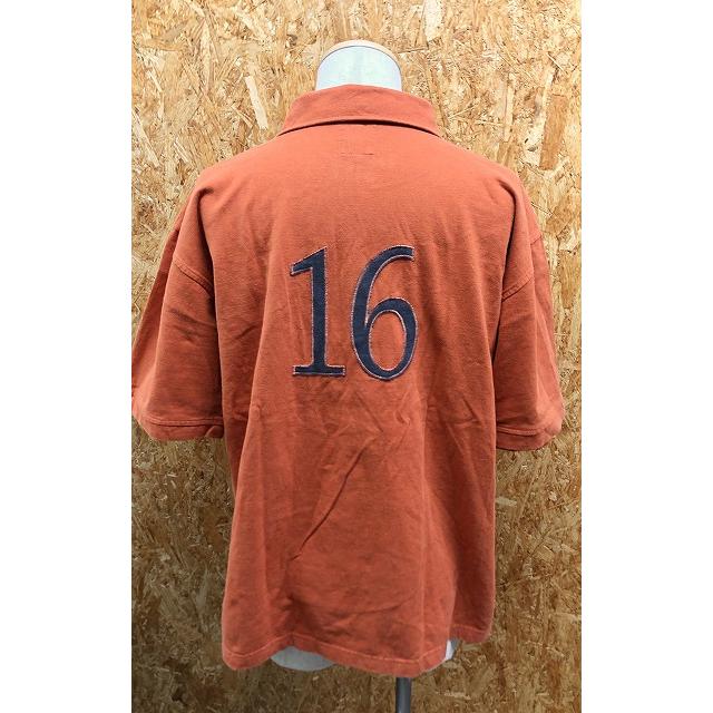 POSTAAEREA ポロシャツ 背中に数字ワッペン 生地感しっかりめ ラバーボタン カットソー 半袖 綿100% LL オレンジブラウン系 メンズ |  | 02