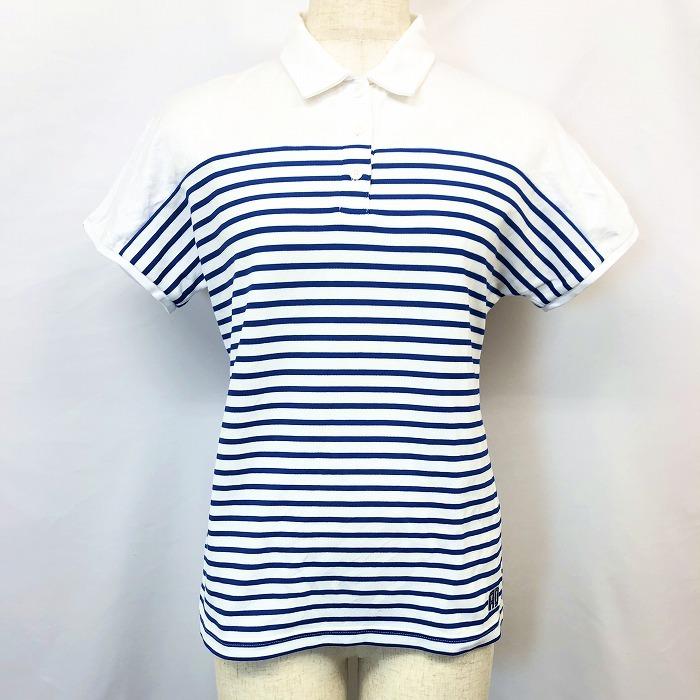 アダバット adabat ポロシャツ カットソー 肩と袖がイカリ柄のメッシュ