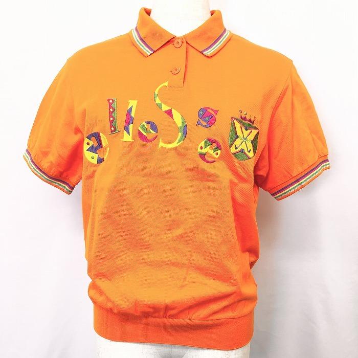 ellesse エレッセゴルフ Golf ポロシャツ カットソー 鹿の子 ロゴ刺繍