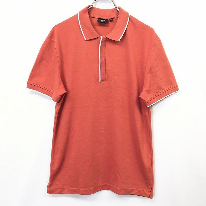 Uniqlo Theory ユニクロ セオリー M メンズ ポロシャツ カットソー 鹿の子 ハーフジップ 半袖 ポリ 綿 ブラウンオレンジ テラコッタ系 Cs029 Undo Rowa ヤフー店 通販 Yahoo ショッピング