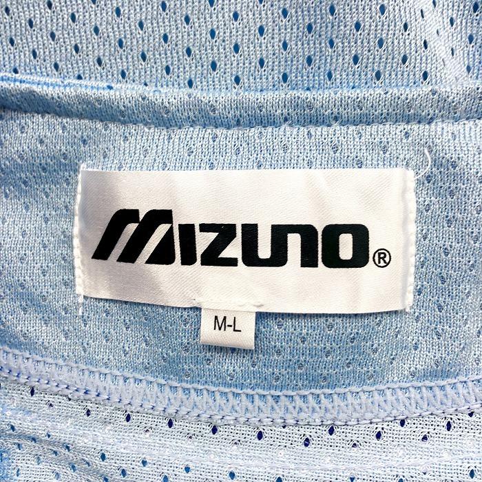 mizuno × Dragons ミズノ × 中日ドラゴンズ M - L メンズ ベースボールシャツ 応援シャツ カットソー メッシュ生地 ラグラン  半袖 水色 上等な
