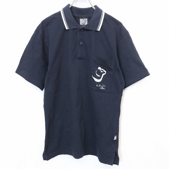 WISCE ワイス weiss ポロシャツ カットソー Tシャツ生地 ロゴ