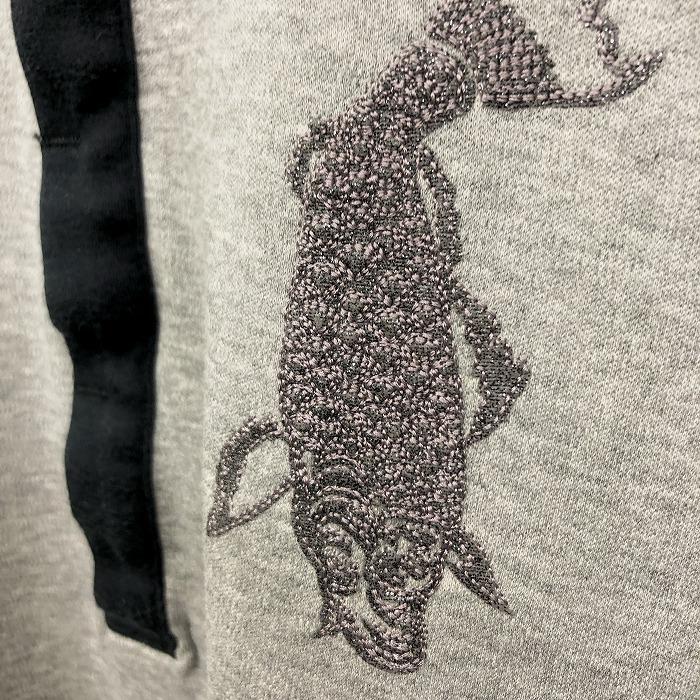 TK ティーケー 4 メンズ ポロシャツ Tシャツ生地 カットソー 和柄 鯉の刺繍(ラメ糸) フライフロント 半袖 綿100% コットン ヘザーグレー |  | 01