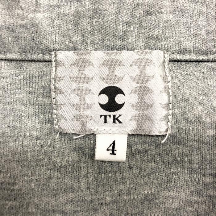 TK ティーケー 4 メンズ ポロシャツ Tシャツ生地 カットソー 和柄 鯉の刺繍(ラメ糸) フライフロント 半袖 綿100% コットン ヘザーグレー |  | 03