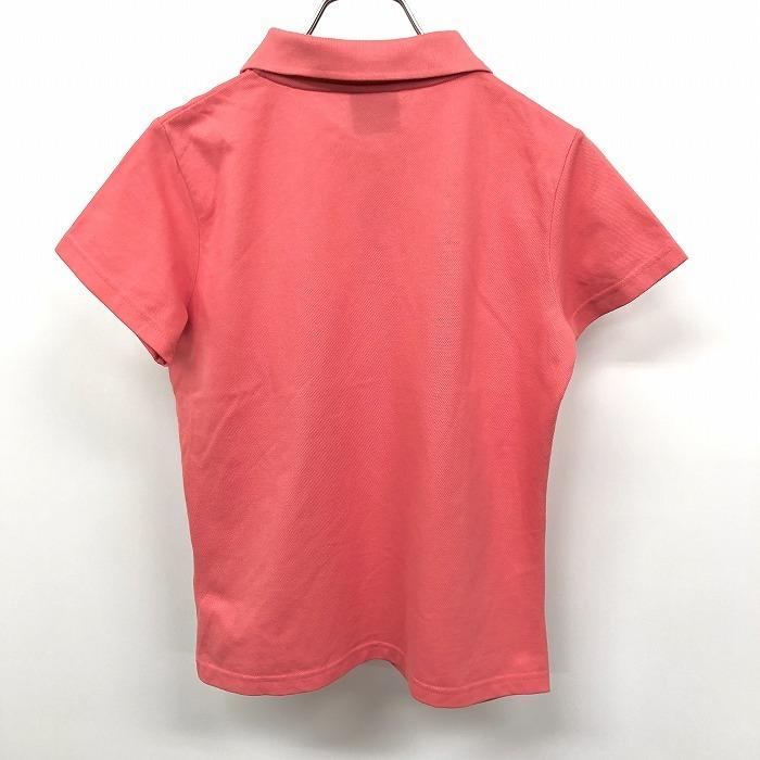 ニューバランス NB NEW BALANCE ポロシャツ カットソー 鹿の子 ロゴ刺繍 半袖 ショートスリーブ 綿×ポリ M ピンク レディース 女性 | New Balance | 01