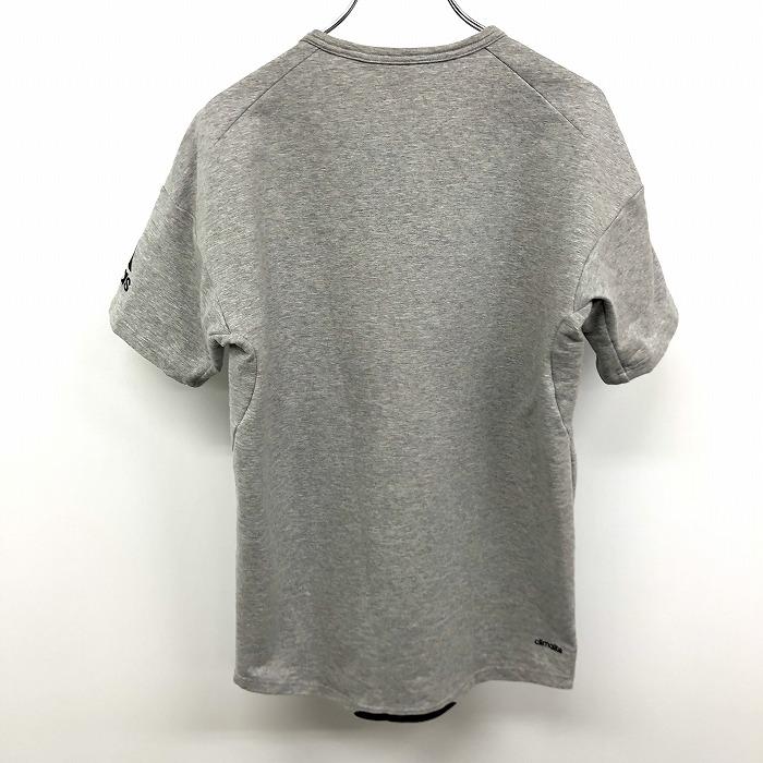 アディダス adidas Tシャツ カットソー ミニ裏毛 胸にジップポケット 半袖 綿×ポリエステル×ポリウレタン S ヘザーグレー レディース | adidas | 01