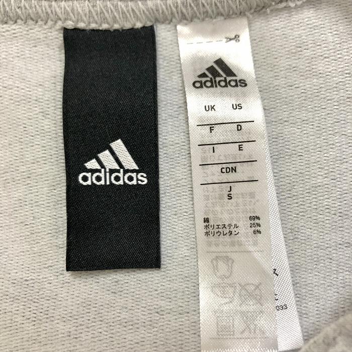 アディダス adidas Tシャツ カットソー ミニ裏毛 胸にジップポケット 半袖 綿×ポリエステル×ポリウレタン S ヘザーグレー レディース | adidas | 02