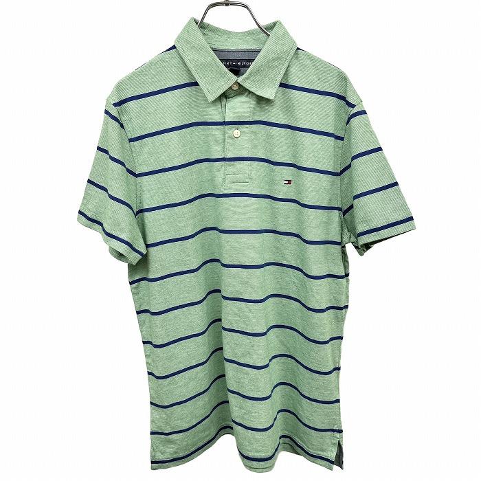 Dime マーブル模様 ポロシャツ グリーン TOMMY HILFIGER トミーヒルフィガー ポロシャツ ボーダー T