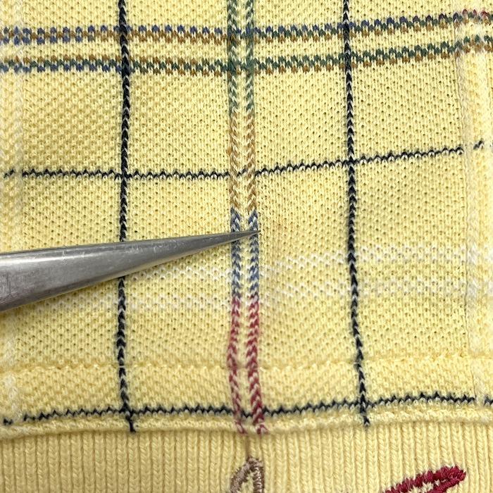 グレッグノーマン GREG NORMAN ゴルフ ポロシャツ 鹿の子 チェック ポケット無し 半袖 綿100% L イエロー 黄×赤×青×紺×緑×白 メンズ | GREG NORMAN | 04