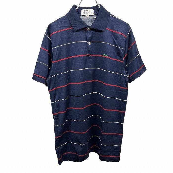 LONGCHAMP（ロンシャン） 若干薄手 ポロシャツ Tシャツ生地 ボーダー