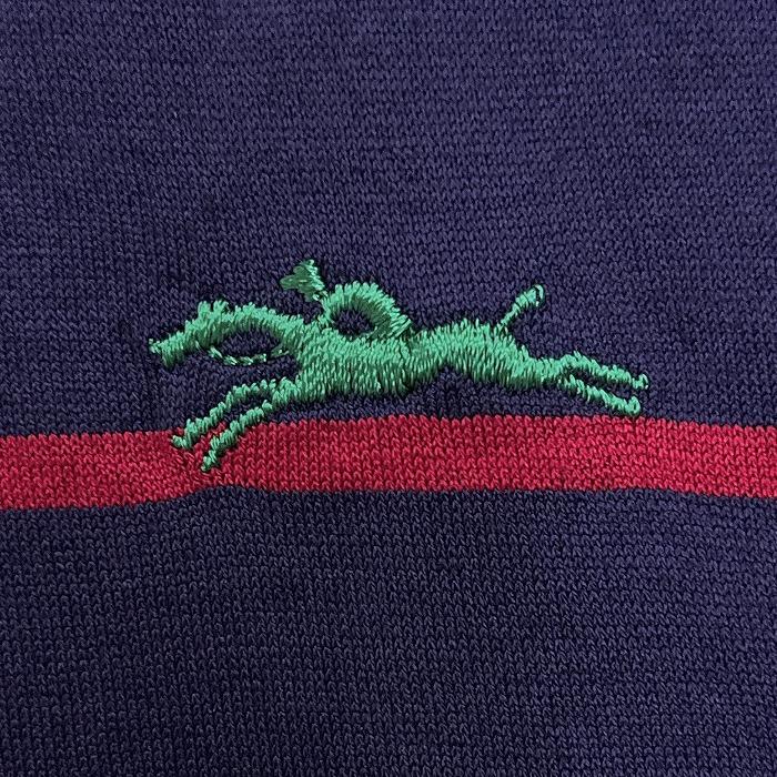 ロンシャン　ポロシャツ　半袖　水色　イタリア製　総柄　ゆったり　メンズ undo-rowa_cs04038