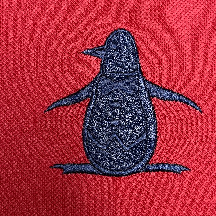 マンシングウェア Munsingwear ゴルフ ポロシャツ 鹿の子 ペンギン刺繍 半袖 ポリ×綿×ダウXLA L レッド 赤×紺×白×ゴールド レディース | Munsingwear | 04