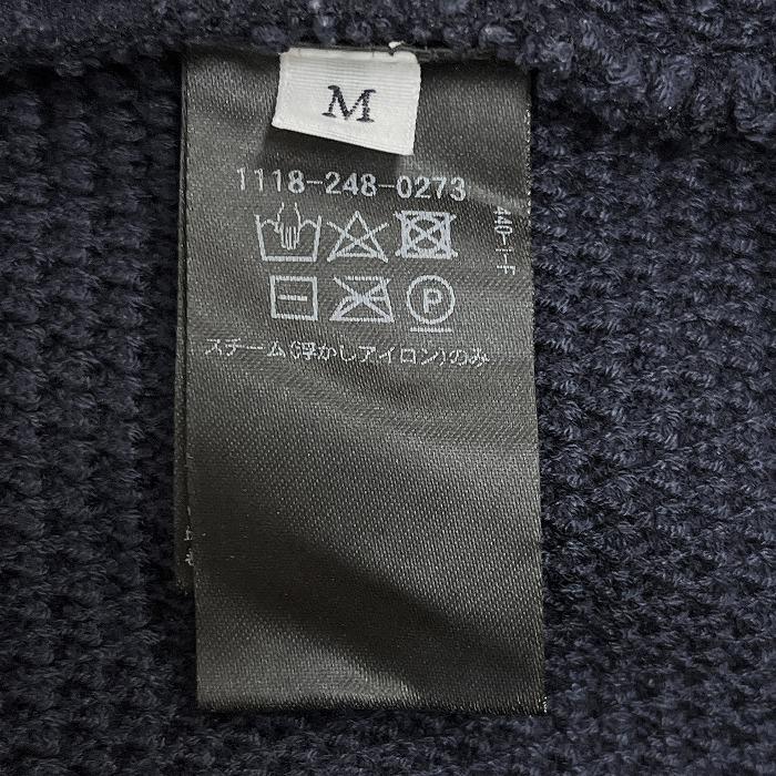 ユナイテッドアローズ UNITED ARROWS 鹿の子カットソー 無地 半袖 丸首 袖口と裾がリブ アクリル×綿 M ネイビー 紺 レディース(メンズ？) | UNITED ARROWS | 04