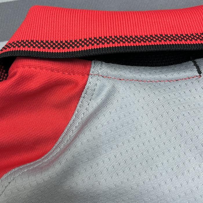 24642　ナイキ　メンズ　ポロシャツ　グレーＸ赤ほかボーダ－　サイズＸＬ 24642 ナイキ メンズ ポロシャツ グレーX赤ほかボーダ－ サイズXL