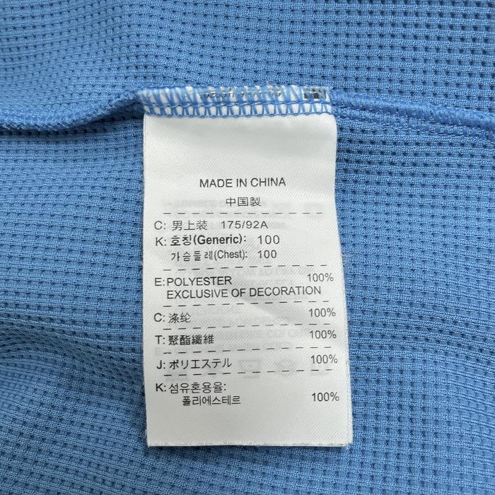 ナイキ ゴルフ NIKE GOLF ポロシャツ ハーフジップ ロゴ刺繍 半袖 ポケット無し 裾の両側にスリット ポリ100% L ブルー 青 メンズ | NIKE | 05