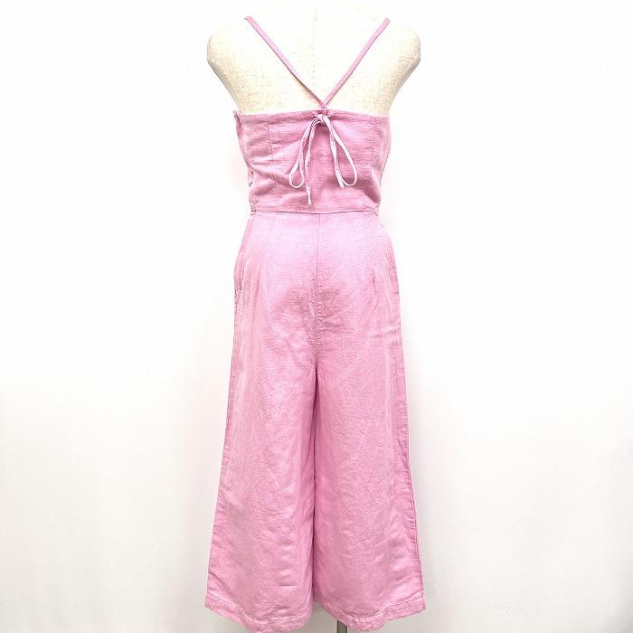 フレイアイディー FRAY I.D オールインワン ベアトップサロペット チューブトップ 肩紐 無地 日本製 綿×麻 M (1) ピンク レディース | FRAY I.D | 01