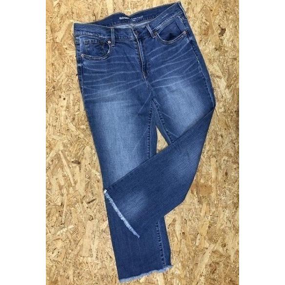 おトク Old Navy オールドネイビー サイズ不明 ウエスト84cm メンズ カットオフデニム ジーンズ ジップフライ テーパード ライトブルー 薄青