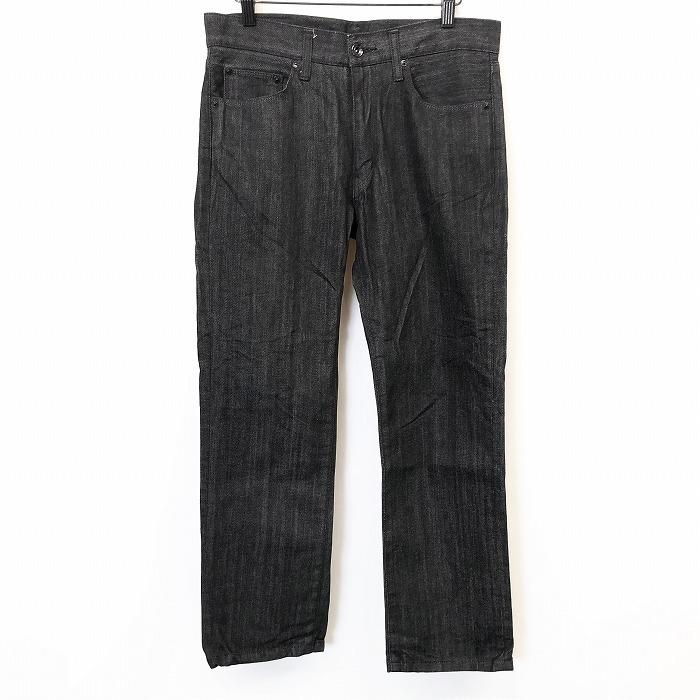 Uniqlo S 001 ユニクロ 31 メンズ デニム パンツ ジーンズ ボトムス ロング ストレート 牛革パッチ 無地 ジップフライ 綿100 ブラック 黒 Jl Undo Rowa ヤフー店 通販 Yahoo ショッピング