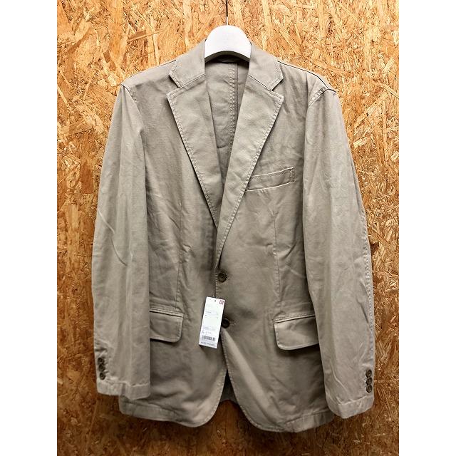 Uniqlo ユニクロ L メンズ テーラードジャケット カジュアルジャケット 裏地無し センターベント 2つボタン 長袖 綿100 ベージュカーキ系 Kl Undo Rowa ヤフー店 通販 Yahoo ショッピング